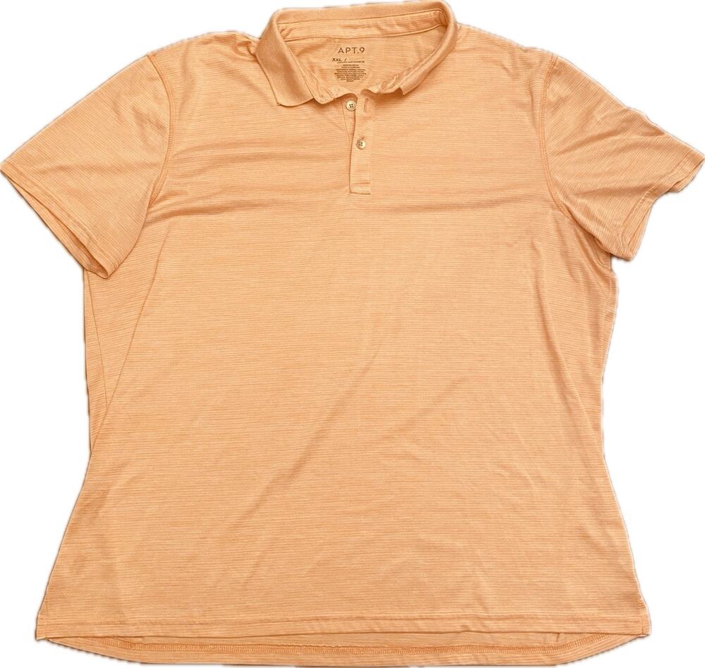 APT. 9 Polo Size XXL Coral Premier Flex Performance 100% Polyester